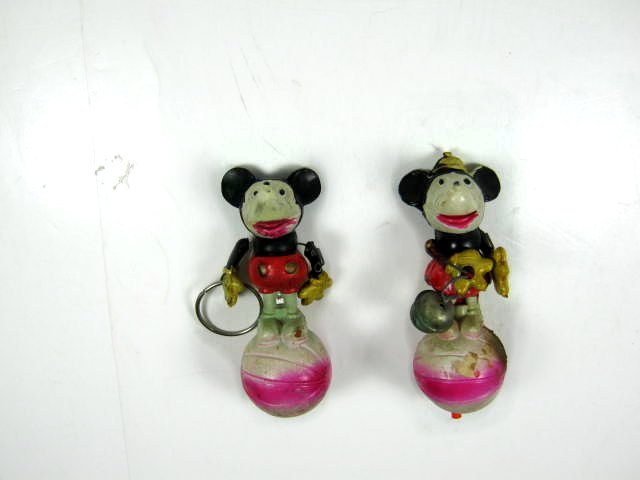 RARE Vintage Mickey & Minnie Mouse Celluloid Figures for Mickey's Playland Toy